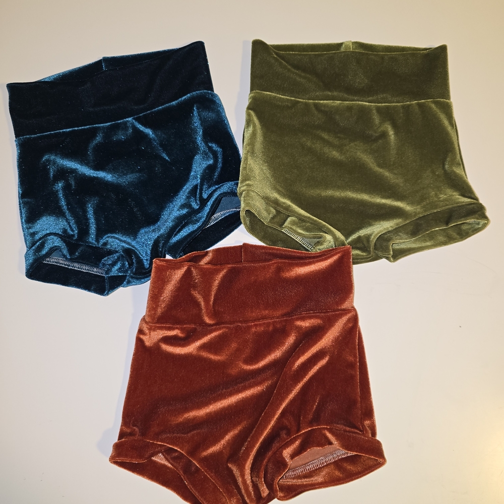 Velvet Kids Bottoms - Teal, Olive, Rust